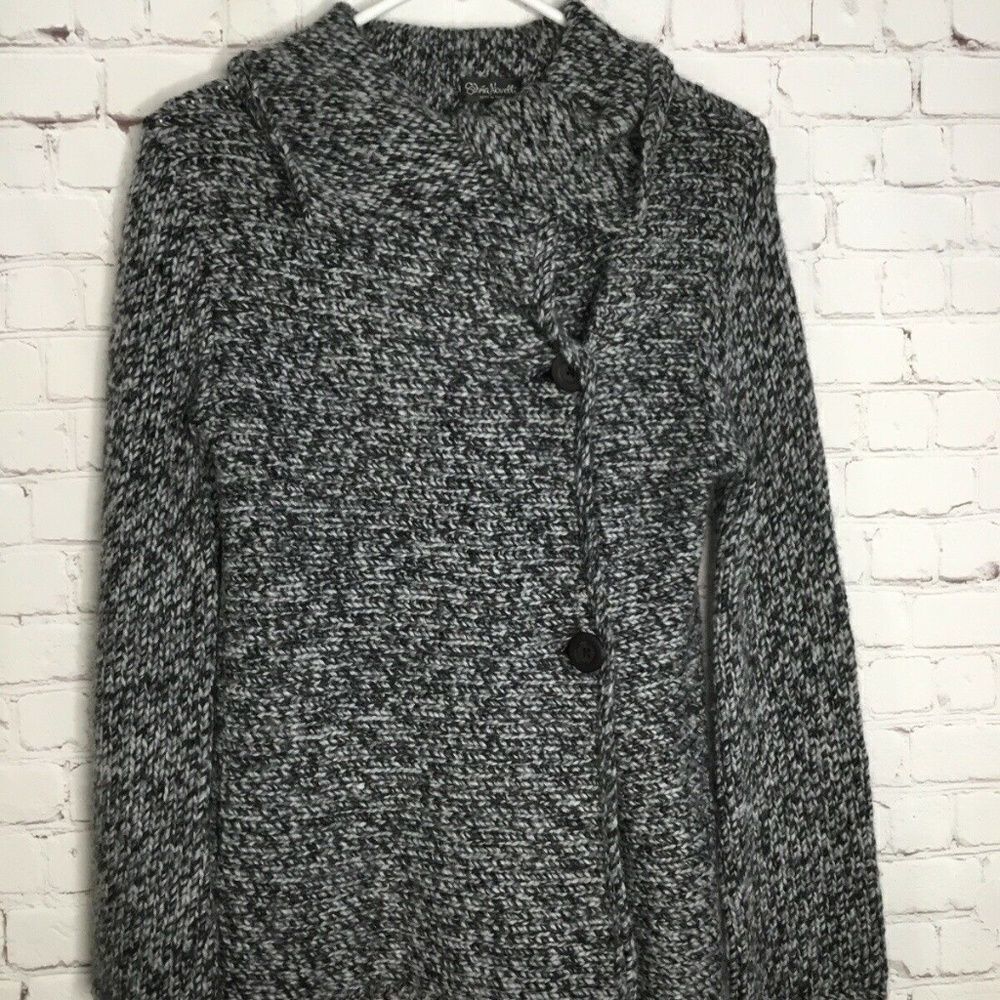 VTG Silvia Novelli Women’s Gray Two Button Long Sleeve Cardigan Italy Size S‎